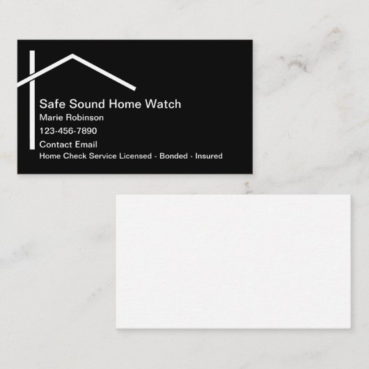 Zuhause Watch Services Business Cards Visitenkarte (Vorne/Hinten)