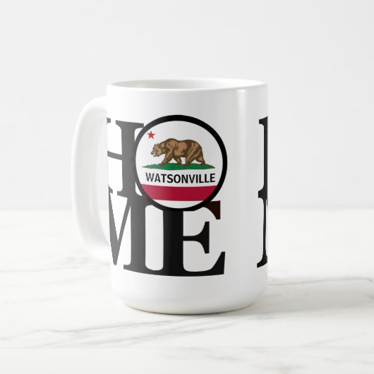 ZUHAUSE Watsonville CA Kaffeetasse (Vorderseite Links)