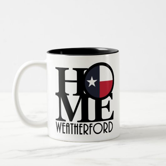 ZUHAUSE Weatherford Texas Zweifarbige Tasse (Links)