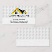 Zuhause | Weave Pattern | Polka Dot Pattern Visitenkarte (Vorne/Hinten)