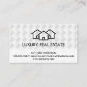 Zuhause | Weave Pattern | Polka Dot Pattern Visitenkarte (Vorderseite)