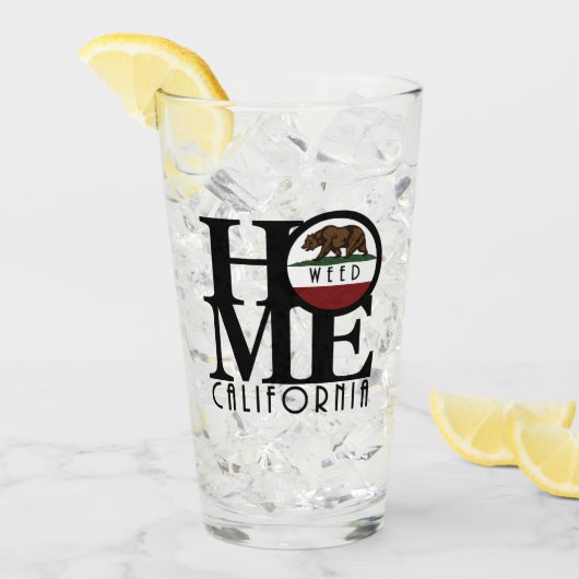 ZUHAUSE Weed California Glas (Vorderseite Ice)