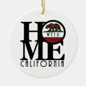 ZUHAUSE Weed California Keramik Ornament (Vorne)