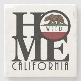ZUHAUSE Weed California Steinuntersetzer