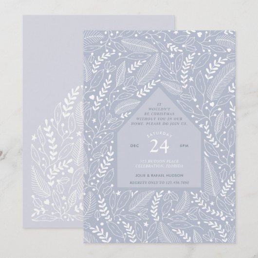 Zuhause Weihnachts-Party Einladung (Vorne/Hinten)