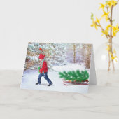 Zuhause Weihnachtsbaum-Grußkarte Karte (Gelbe Blume)