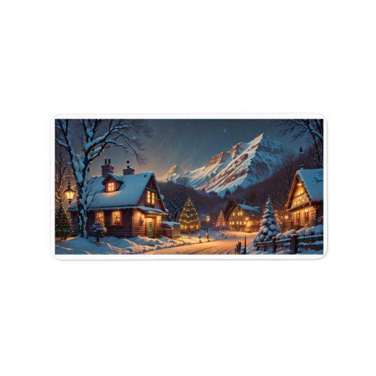 Zuhause Weihnachtsmarken/Aufkleber Adressaufkleber (Vorne)