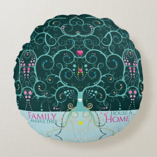 Zuhause Welcome Mat Tree Life Design Klein Rundes Kissen