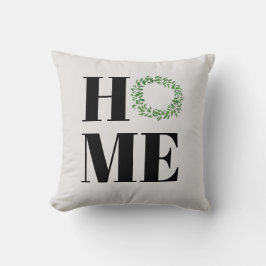 Zuhause Welcome Wreath Throw Kissen