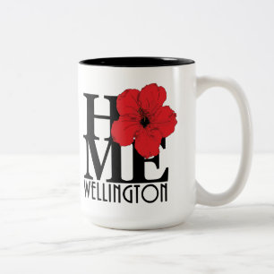 ZUHAUSE Wellington 15oz Roter Hibiskus Zweifarbige Tasse