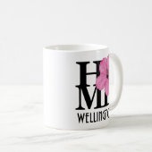 ZUHAUSE Wellington Pink Hibiskus 11oz Kaffeetasse (VorderseiteRechts)