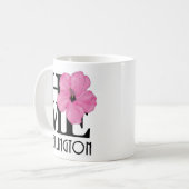 ZUHAUSE Wellington Pink Hibiskus 11oz Kaffeetasse (Vorderseite Links)