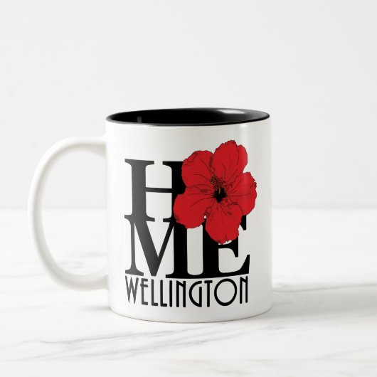 ZUHAUSE Wellington red Hibiskus 11oz Zweifarbige Tasse (Links)