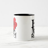 ZUHAUSE Wellington red Hibiskus 11oz Zweifarbige Tasse (Mittel)