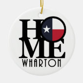 ZUHAUSE Wharton Texas Keramik Ornament (Vorne)