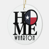 ZUHAUSE Wharton Texas Keramik Ornament (Links)