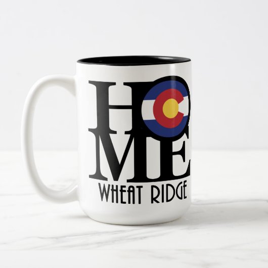 ZUHAUSE Wheat Ridge Colorado 15oz Zweifarbige Tasse (Links)