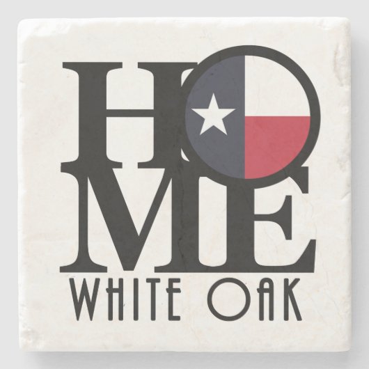 ZUHAUSE White Oak Texas Steinuntersetzer (Vorderseite)