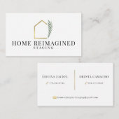 Zuhause wiederhergestellt visitenkarte (Vorne/Hinten)