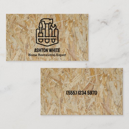 👷 ♂️ Zuhause-Wiederherstellung Visitenkarte (Vorne/Hinten)