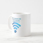 Zuhause Wifi Funny Mug Kaffeetasse (Vorderseite Links)