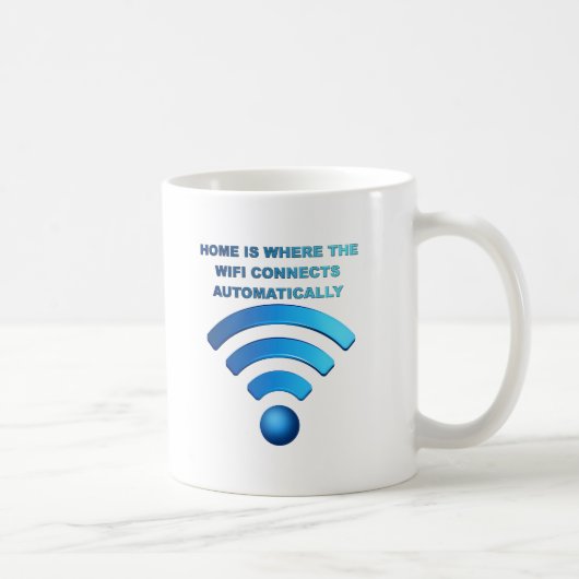 Zuhause Wifi Funny Mug Kaffeetasse (Rechts)