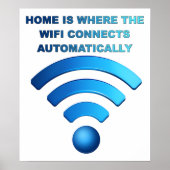 Zuhause Wifi Funny Poster (Vorne)