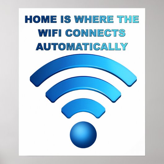 Zuhause Wifi Funny Poster (Vorne)