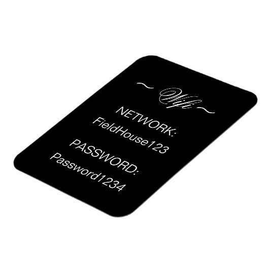 Zuhause WIFI Network and Password Kühlschrank Magnet (Linke Seite)
