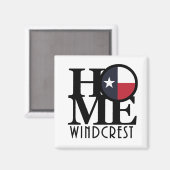 ZUHAUSE Windcrest Texas Magnet (Vorderseite/Rückseite)