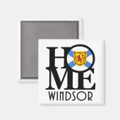 ZUHAUSE Windsor Nova Scotia Magnet (Vorderseite/Rückseite)