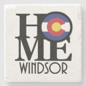 ZUHAUSE Windsor Steinuntersetzer (Vorderseite)