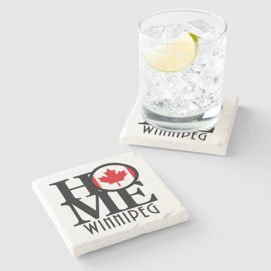 ZUHAUSE Winnipeg Steinuntersetzer (Seitenansicht)