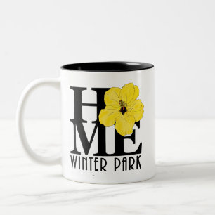 ZUHAUSE Winter Park Gelber Hibiskus 11oz Zweifarbige Tasse