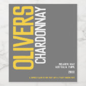 Zuhause-Winzer für Weißwein Weinetikett (Einzelnes Label)