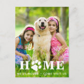 Zuhause Wir haben die Familie gewechselt Hunde Pfo Ankündigungspostkarte (Vorderseite)