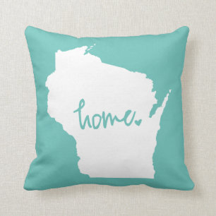Zuhause-Wisconsin-Gewohnheits-Farbe Kissen