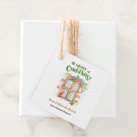 Zuhause Wo das Herz | Real Anwesen Christmas Niedl Geschenkanhänger (Beispiel)