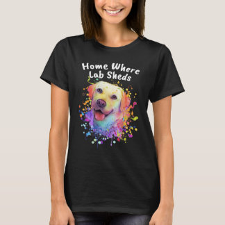 Zuhause, wo Lab Rettungshund Labrador Retriever ab T-Shirt