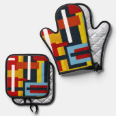 Zuhause & Wohnen > Küche & Esszimmer > Schürze Ofenhandschuh & Topflappen-Set (Vorderseite/Rückseite)