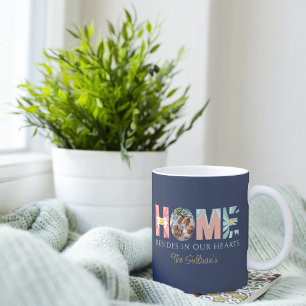 Zuhause wohnt in unserer Herz-Foto-Tasse Tasse