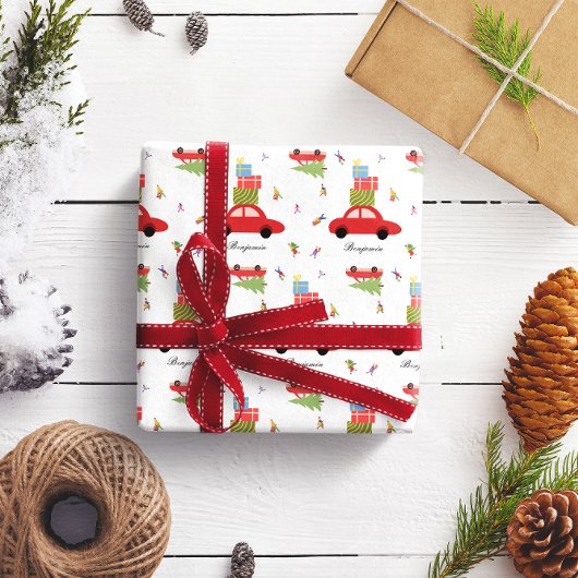 Zuhause Wrapping Paper für Weihnachtsfahrten Geschenkpapier Set