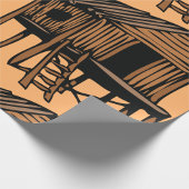 Zuhause-Wrapping-Papier aus Holz Geschenkpapier