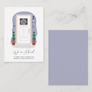 Zuhause Wreath House Number Moving Card Mitteilungskarte
