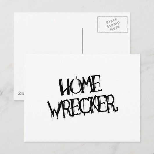 ZUHAUSE WRECKER POSTKARTE (Vorne/Hinten)