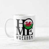 ZUHAUSE Wrexham Wales 11oz Kaffeetasse (Links)