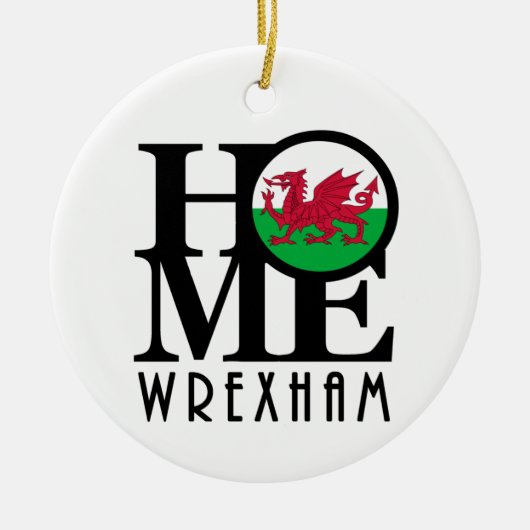 ZUHAUSE Wrexham Wales Keramik Ornament (Vorne)