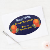 Zuhause wurde speziell für die Orangenkonservierun Ovaler Aufkleber (Umschlag)