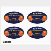 Zuhause wurde speziell für die Orangenkonservierun Ovaler Aufkleber (Blatt)