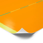 ZUHAUSE Yellow Aqua Strip Poster (Ecke)